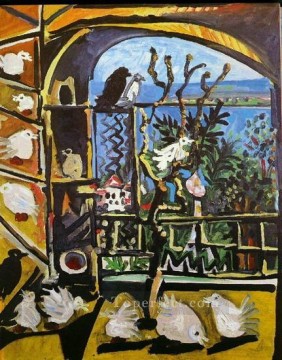 Pablo Picasso Painting - El taller de las palomas I 1957 Pablo Picasso